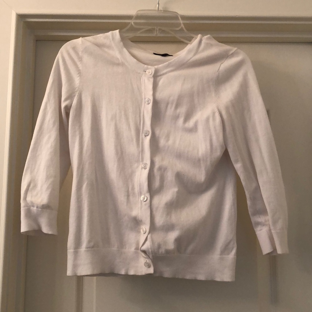 White cardigan